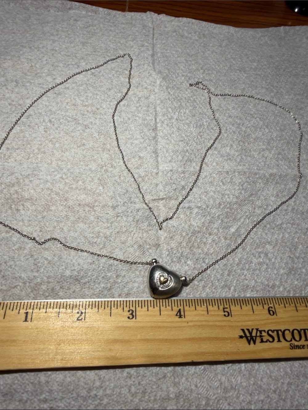 Silver .925 “Heart of Gold “ Pendant Necklace with Gold HeartAccent -Petra Azar